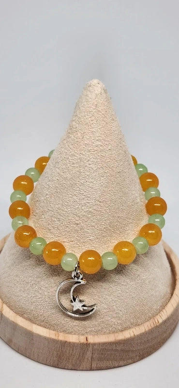 Bracelet Lune Entrelacée - vue cône face