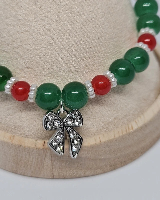 Bracelet Lien Éternel - détail charm nœud strass