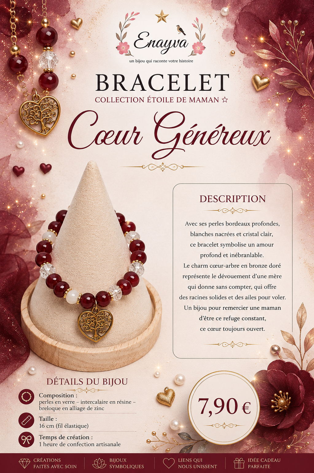 Fiche produit Bracelet Cœur Généreux