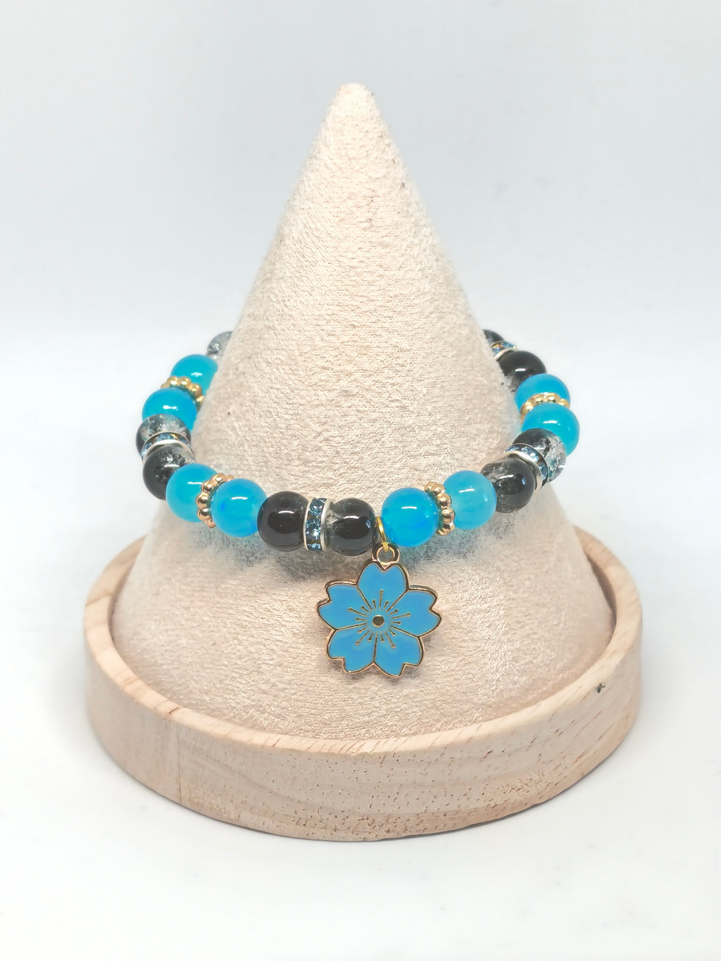 Bracelet Fleur d’Azur – Collection Écho de Mon Cœur