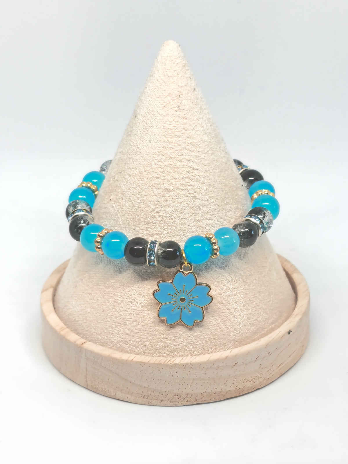 Bracelet Fleur d’Azur – Collection Écho de Mon Cœur