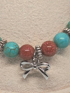 Bracelet Éclat du Lien – Collection Nœud du Cœur b- Perles naturelles