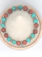 Bracelet Éclat du Lien – Collection Nœud du Cœur b- Perles naturelles