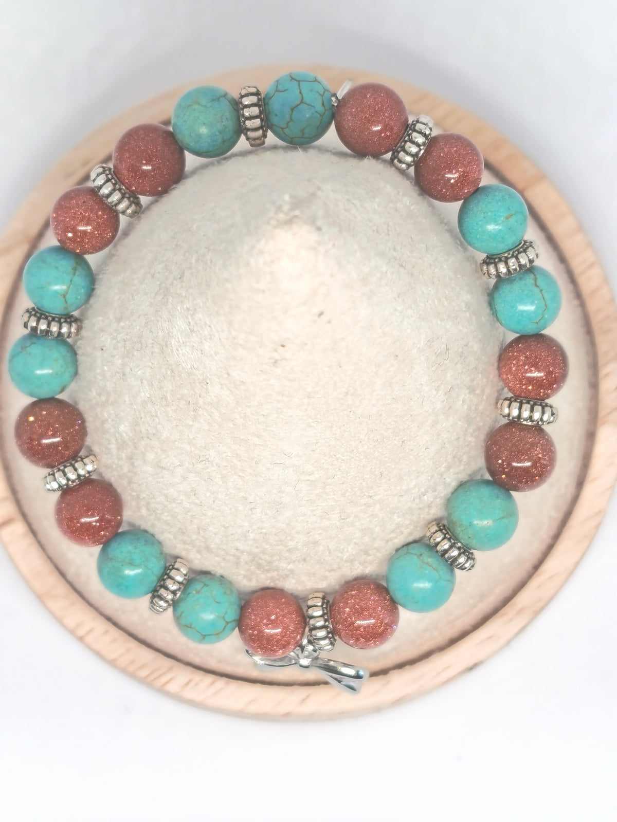 Bracelet Éclat du Lien – Collection Nœud du Cœur b- Perles naturelles