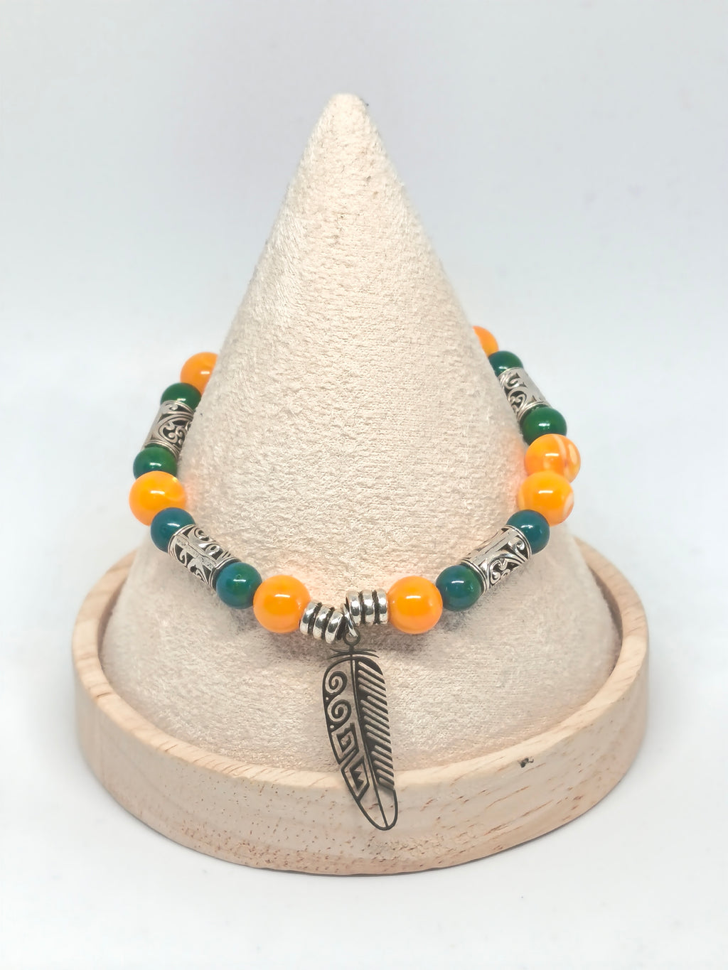 Bracelet Plume d’Espérance - Collection Main de Lumière – Perles naturelles