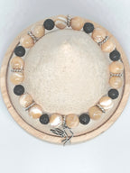 Bracelet Fleur d’Ébène - Collection Étoile de Maman – Perles Naturelles
