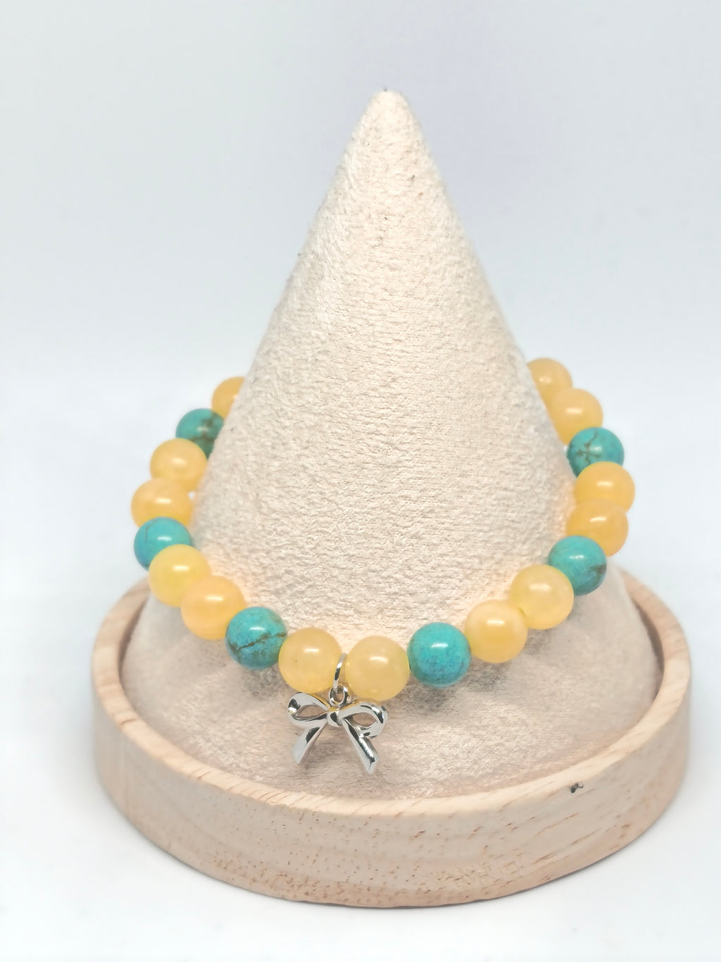 Bracelet Douceur Solaire – Collection Nœud du Cœur - Perles naturelles