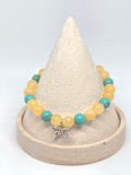 Bracelet Douceur Solaire – Collection Nœud du Cœur - Perles naturelles