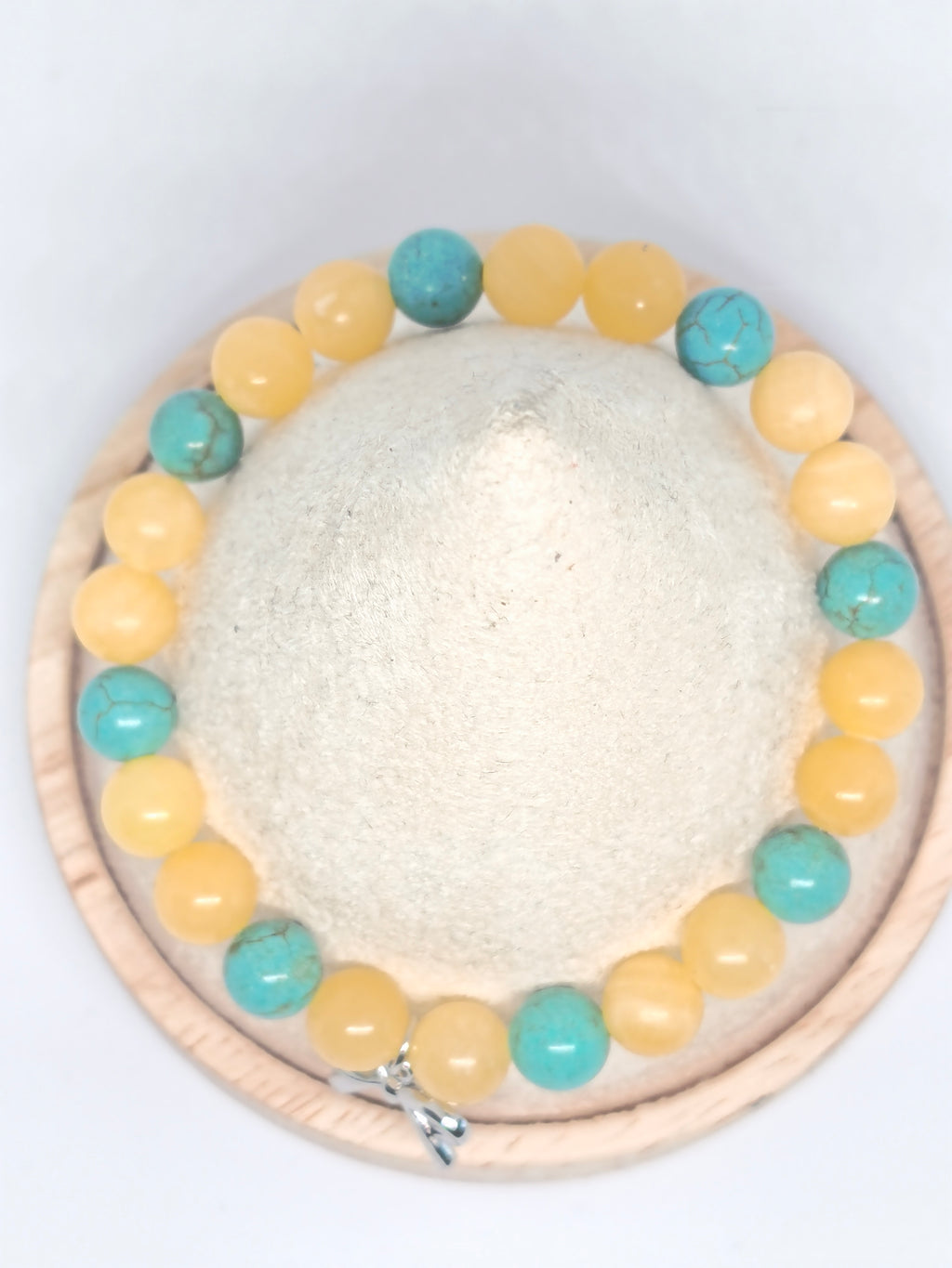 Bracelet Douceur Solaire – Collection Nœud du Cœur - Perles naturelles