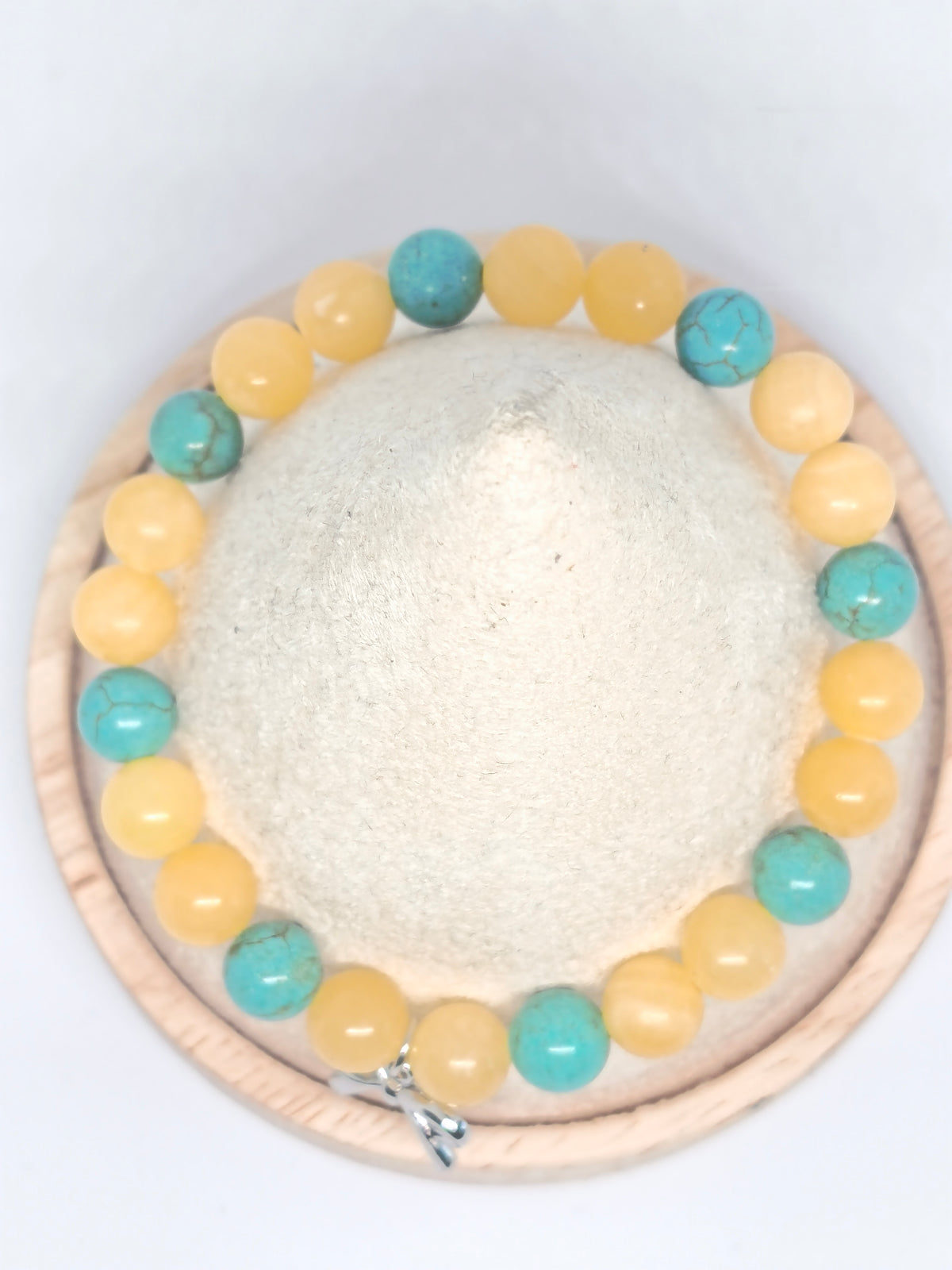 Bracelet Douceur Solaire – Collection Nœud du Cœur - Perles naturelles